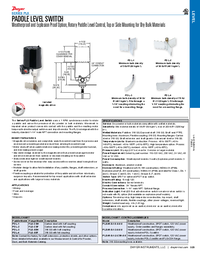 Thumbnail of document Data Sheet - PLS-W-S-1-0-0-0-0 Series PLS Paddle Level Switch